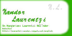 nandor laurentzi business card